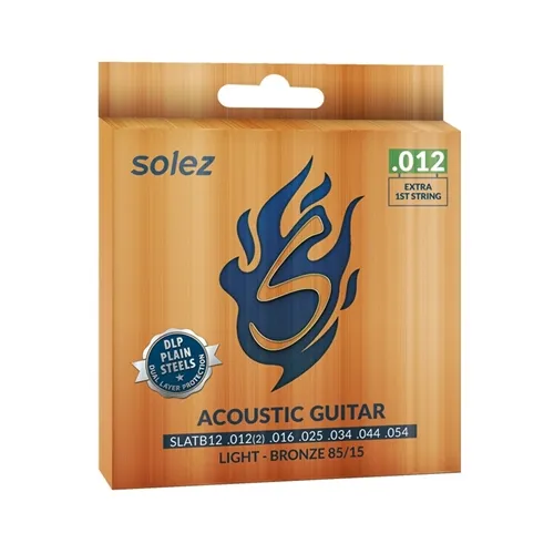 Encordoamento para Violão Aço Solez SLATB12 .012 Bronze 85/15