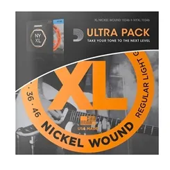 Encordoamento para Guitarra D'Addario EXL110 +NYXL1046 .010 Kit Ultrapack