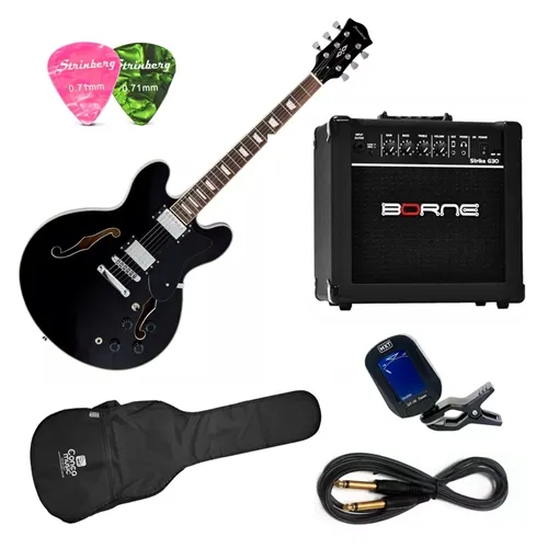 Kit Guitarra Strinberg HSH300 Semi-Acústica com Cubo+Acessórios