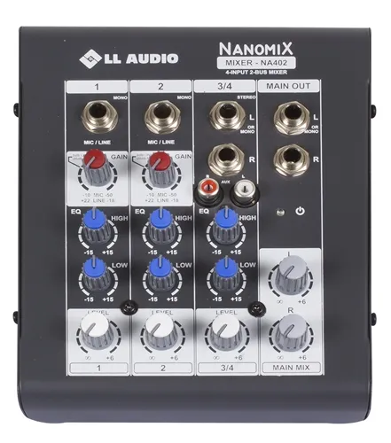 Mesa de Som 4 Canais LL NA402 Nanomix