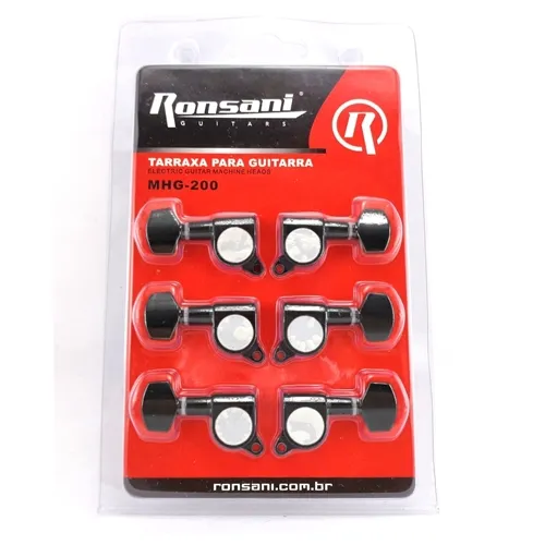 Tarraxa para Violão/ Guitarra 3+3 Ronsani MHG-200 Blindada