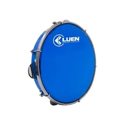 Pandeiro 10" Luen 40064 ABS 6 Afinações Platinela Inox Pele Holográfica