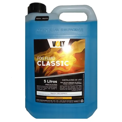 Líquido para Máquina de Fumaça Volt Classic 5 Litros