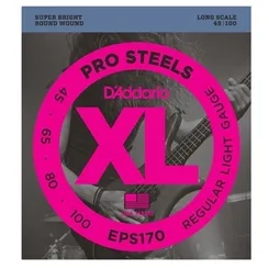 Encordoamento para Contra-Baixo 4 Cordas D'Addario EPS170 Pro Steels (.045-.100)