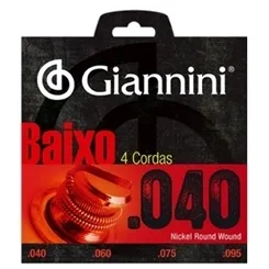 Encordoamento para Contra-Baixo 4 Cordas Giannini GEEBRL (.040-.095)