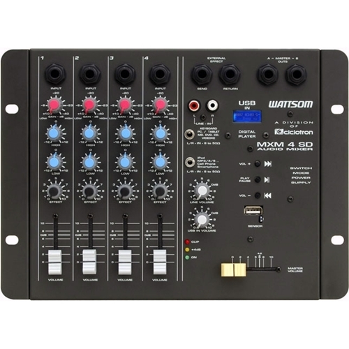 Mesa de Som 4 Canais Wattsom MXM-4 SD - Mesa de Som 4 Canais Wattsom ...