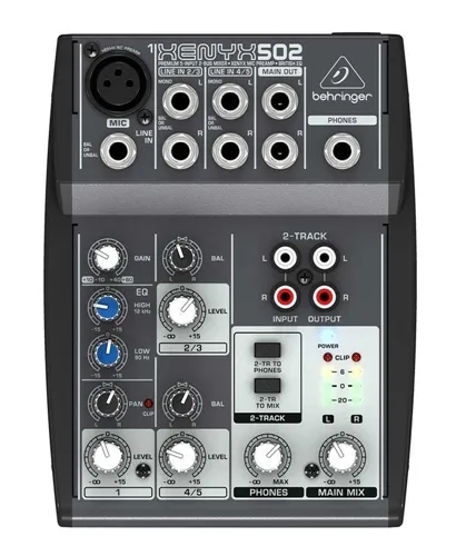 Mesa de Som 5 Canais Behringer Xenyx 502