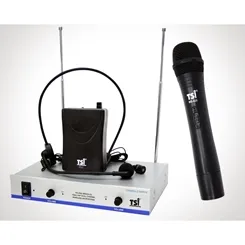 Microfone sem Fio (Kit Cabeça/Lapela/Instrumento) TSI MS-425 CLI VHF
