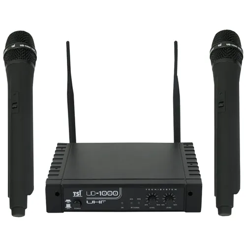 Microfone sem Fio (2 Mão) TSI UD-1000 UHF
