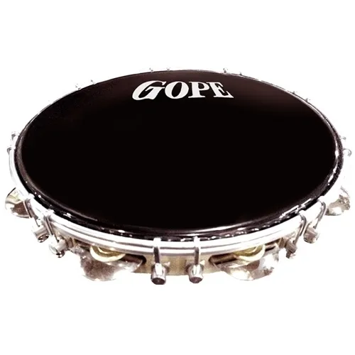Pandeiro 12" Gope 647 Perch Profissional Pele HD/Preta