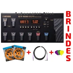 Pedaleira para Guitarra Boss GT-100 + fonte original