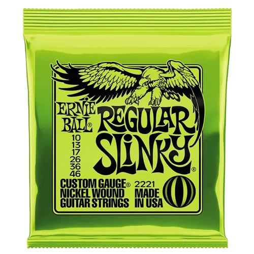 Encordoamento para Guitarra Ernie Ball Regular Slinky 2221 (.010-.046)
