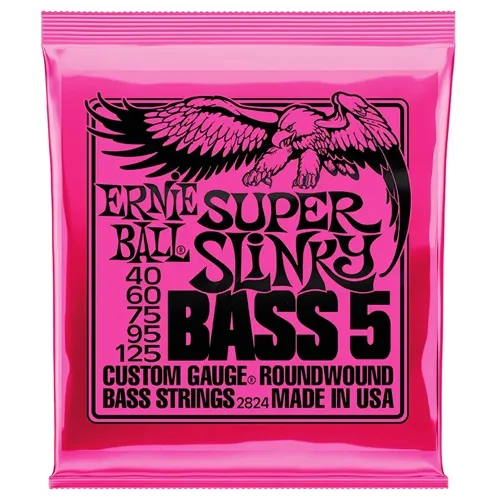 Encordoamento para Contra-Baixo 5 Cordas Ernie Ball Super Slinky (.040-.125) 2824