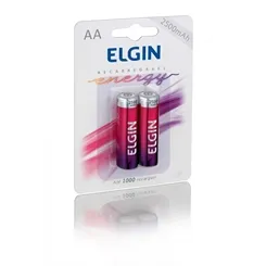 Pilha Pequena Recarregável Elgin 2500 mAh com 2