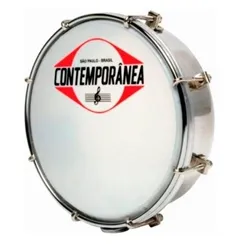 Tamborim 6" Contemporânea Alumínio 203C Pele Nylon 8 Tarraxas