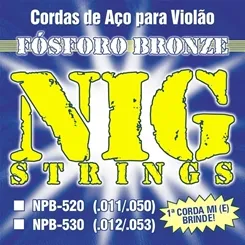 Encordoamento para Violão Aço NIG NPB-530 Fosforo Bronze (.012-.053)