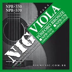 Encordoamento para Viola Caipira NIG NPB-550 Cebolão Mi