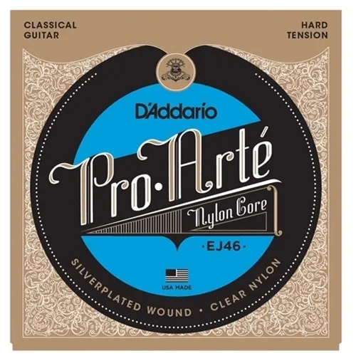 Encordoamento para Violão Nylon D'Addario EJ46 Pro Arte Hard Tension