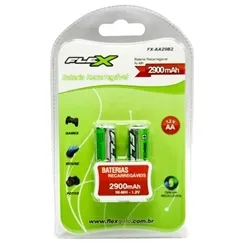 Pilha Pequena Recarregável Flex AA 2900MAH com 2