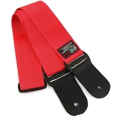 Correia para Violão/ Guitarra/ Baixo Ibox CNV Lisa Vermelha Ponta Couro