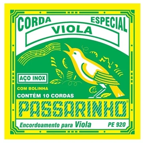 Encordoamento para Viola Caipira Passarinho PE-920