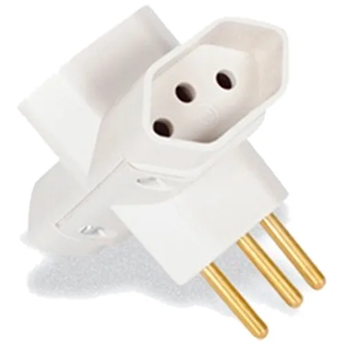 Pino Adaptador Ilumi 3 Saidas Tipo T