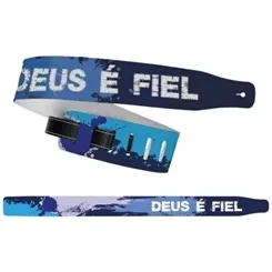 Correia para Violão/ Guitarra/ Baixo Basso DA-05 L Deus é Fiel Luxo