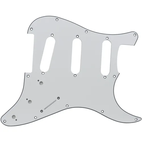 Escudo Para Guitarra Dolphin Stratocaster 3S Paisley Sparkle Branco 3 Camadas