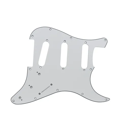 Escudo para Guitarra Dolphin Strato 3 Singles Branco 3 Camadas