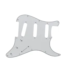 Escudo para Guitarra Dolphin Strato 3 Singles Branco 3 Camadas