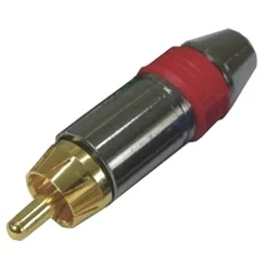 Plug RCA TBlack 6MM Cinza/Vermelho