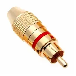 Plug RCA Amphenol Gold AU RCAMR-AU Vermelho