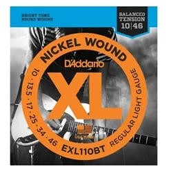 Encordoamento para Guitarra D'Addario EXL110BT Balanced Tension (.010-.046)