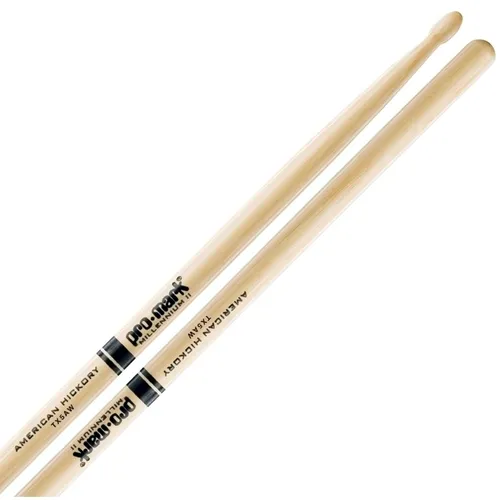 Baqueta para Bateria Pro-Mark Hickory 5A Ponta Madeira TX5AW (Par)