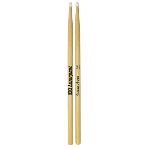Baqueta para Bateria Liverpool Classic 5B Ponta Nylon LL5BN (Par)