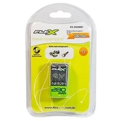 Bateria 9V Recarregável Flex FX-9V 280MAH
