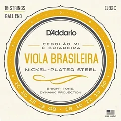 Encordoamento para Viola Caipira D'Addario J82C Cebolão Mi