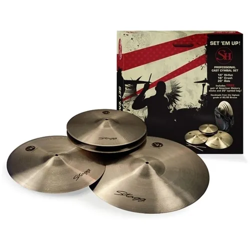 Kit de Pratos Stagg SH-SET 14"HH/16"CR/20"RD/BG/BAQ B20