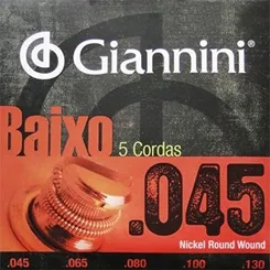 Encordoamento para Contra-Baixo 5 Cordas Giannini (.045-.130) GEEBRS5