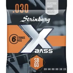 Encordoamento para Contra-Baixo 6 Cordas Strinberg SB-60 (.030-.125)