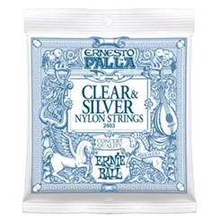 Encordoamento para Violão Nylon Ernie Ball Ernesto Palla 2403 Clear/Silver