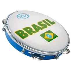 Pandeiro 10" Izzo ABS com Pele Leitosa Brasil