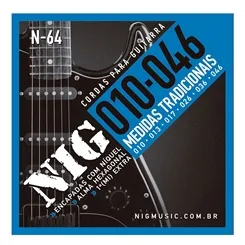 Encordoamento para Guitarra NIG N-64 (.010-.046)