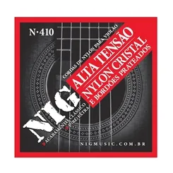 Encordoamento para Violão Nylon NIG N-410 Tensão Alta Cristal