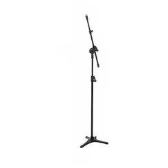 Pedestal Para Microfone Girafa Visão PE-3 F Base Ferro - Preto