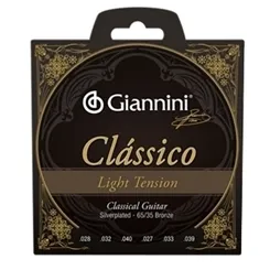 Encordoamento para Violão Nylon Giannini Clássico Tensão Leve GENWPL