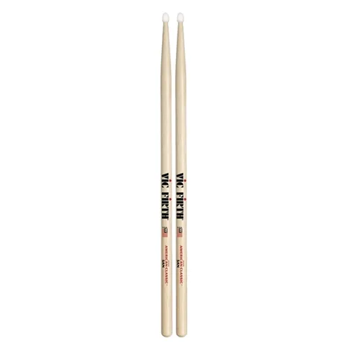 Baqueta para Bateria Vic Firth 5A Ponta Nylon (Par)