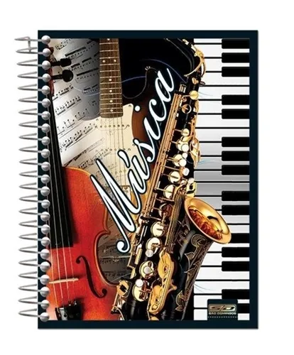 Caderno de Música SD Capa Dura 96 Folhas