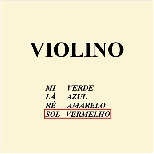 Corda Avulsa 4ª Sol para Violino Mauro Calixto