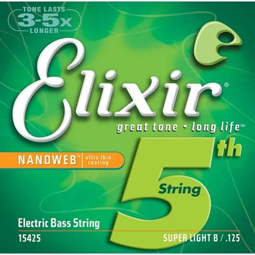 Corda Avulsa 5ª Si para Contra-Baixo Elixir .125 Super Light